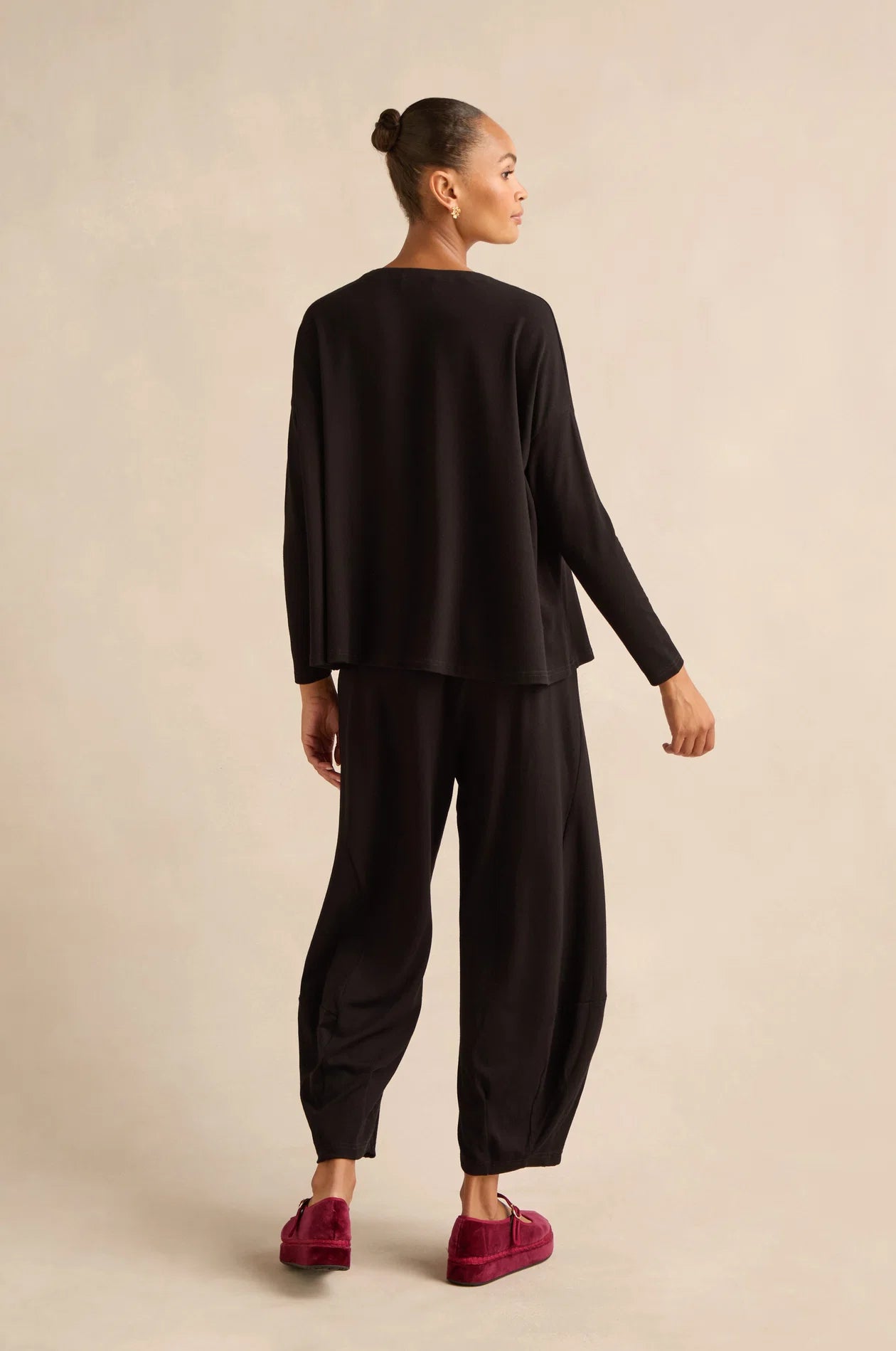 picture of Sahara Fluid Crepe Relaxed Top - Black - Number Two - womens - fashion - clothing - Sahara 2