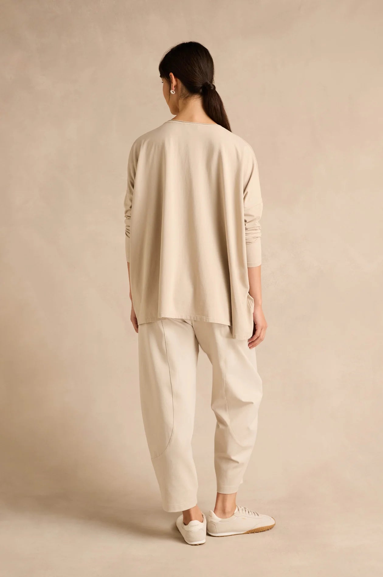 picture of Sahara Cotton Jersey Pocket Top - Ecru - Number Two - womens - fashion - clothing - Sahara 3