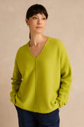 picture of Sahara Merino Wool V-Neck Jumper - Kiwi - Number Two - womens - fashion - clothing - Sahara 1