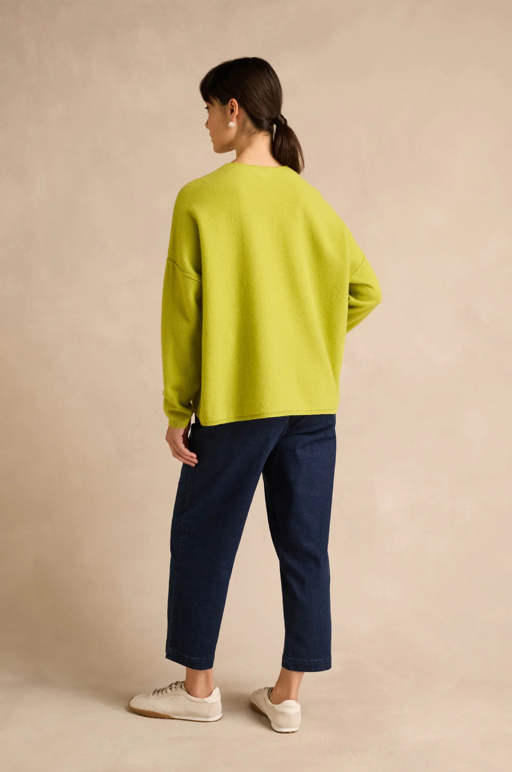picture of Sahara Merino Wool V-Neck Jumper - Kiwi - Number Two - womens - fashion - clothing - Sahara 3