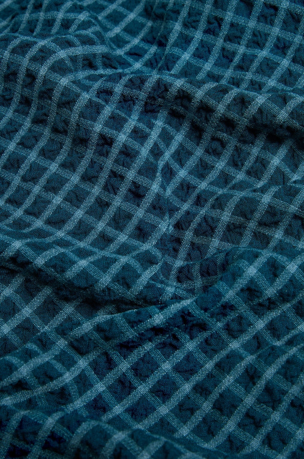 picture of Sahara Seersucker Squares Relaxed Shirt - Marine - Number Two - womens - fashion - clothing - Sahara 5