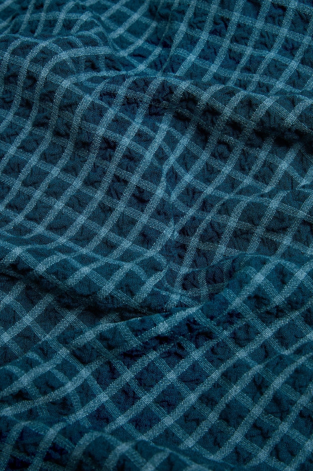 picture of Sahara Seersucker Squares Relaxed Shirt - Marine - Number Two - womens - fashion - clothing - Sahara 5
