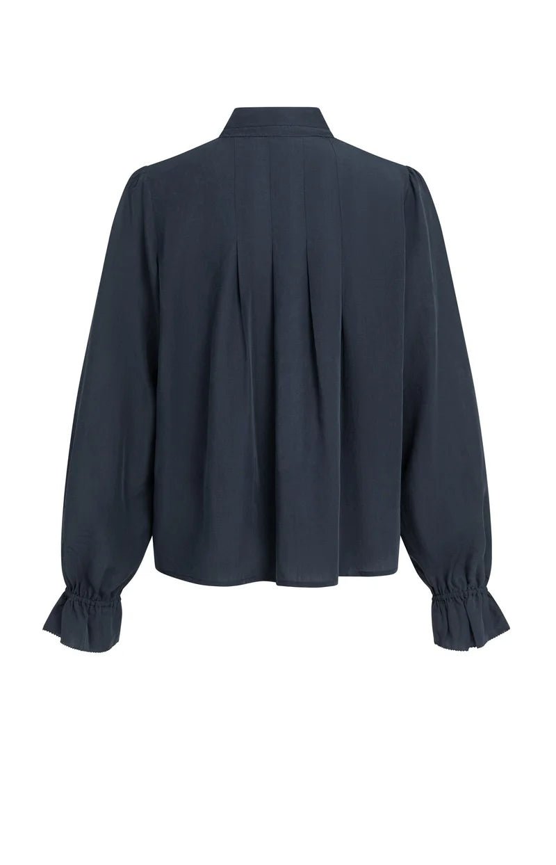 picture of Yaya Sheer Blouse with Pleated Detail - Cat Black - Number Two - womens - fashion - clothing - Yaya 7