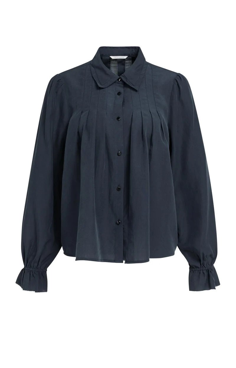 picture of Yaya Sheer Blouse with Pleated Detail - Cat Black - Number Two - womens - fashion - clothing - Yaya 2