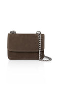 picture of Yaya Small Leather Shoulder Bag with Chain - Chocolate Brown - Number Two - womens - fashion -accessories - Yaya 1