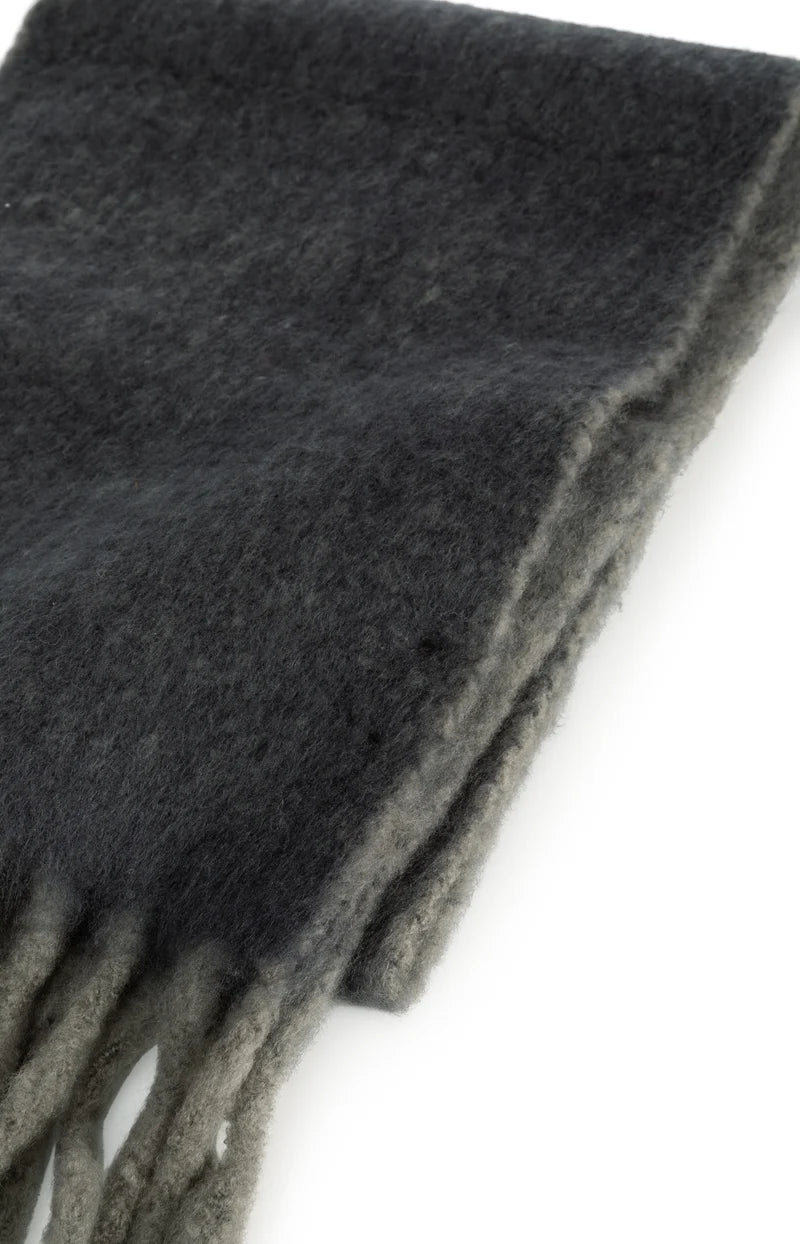 picture of Yaya Soft Woven Scarf with Fringes - Full Moon Grey Melange - Number Two - womens - fashion - accessories - Yaya 3