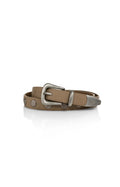 picture of Yaya Leather Studded Belt - Khaki Green - Number Two - womens - fashion - accessories - Yaya 1