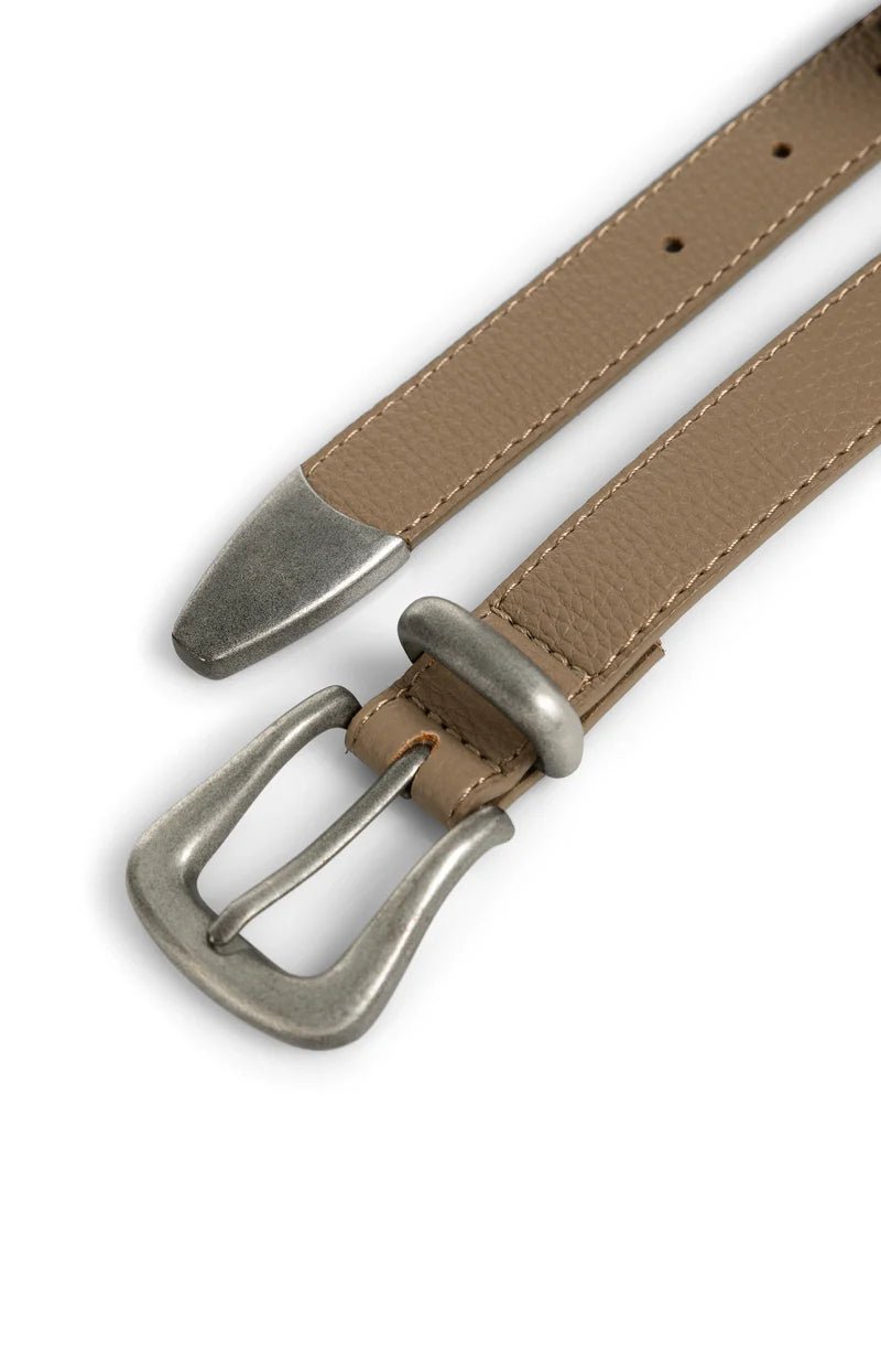 picture of Yaya Leather Studded Belt - Khaki Green - Number Two - womens - fashion - accessories - Yaya 2