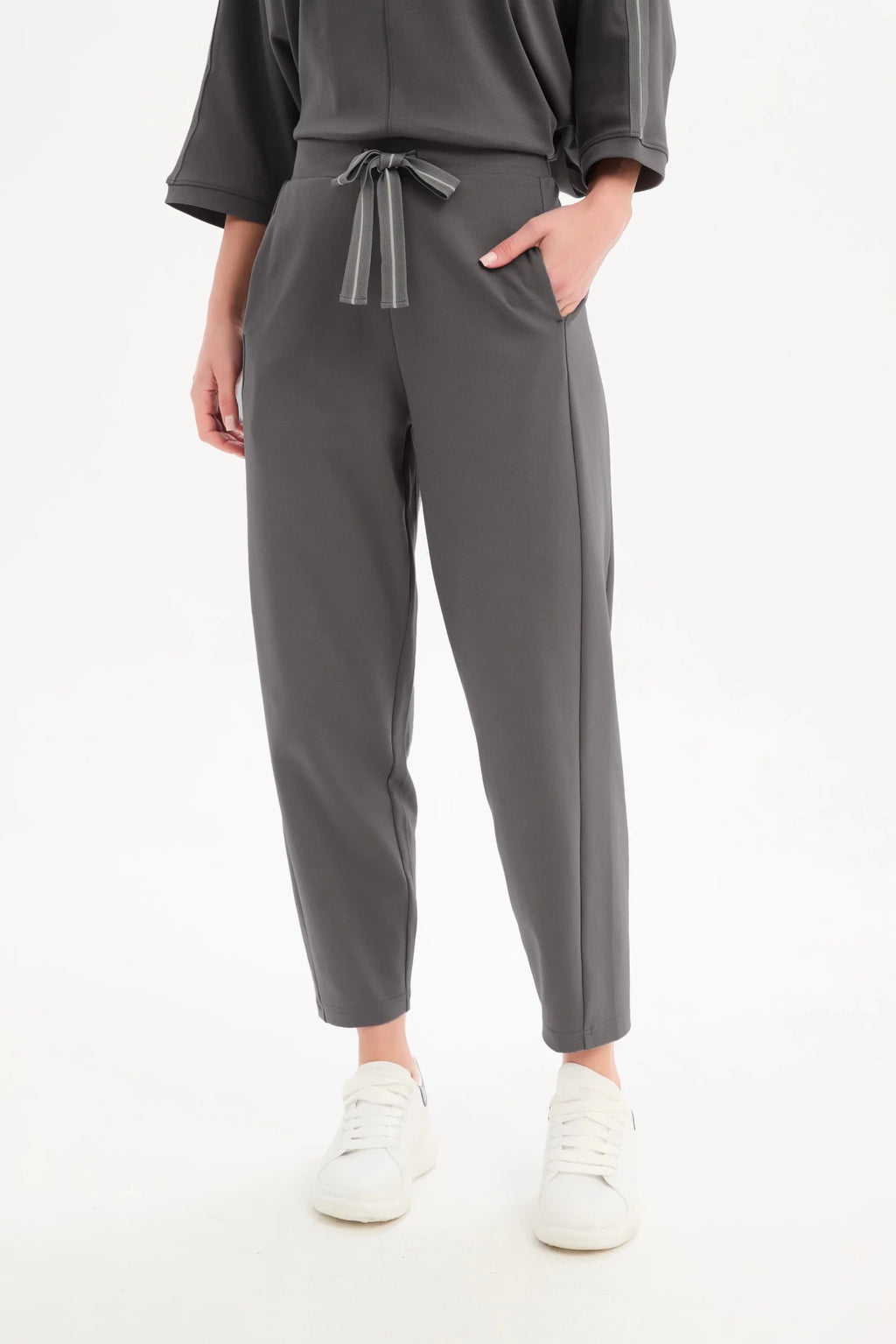 picture of Tirelli Barrel Leg Jersey Pant - Graphite - Number Two - womens - fashion - clothing - Tirelli 3