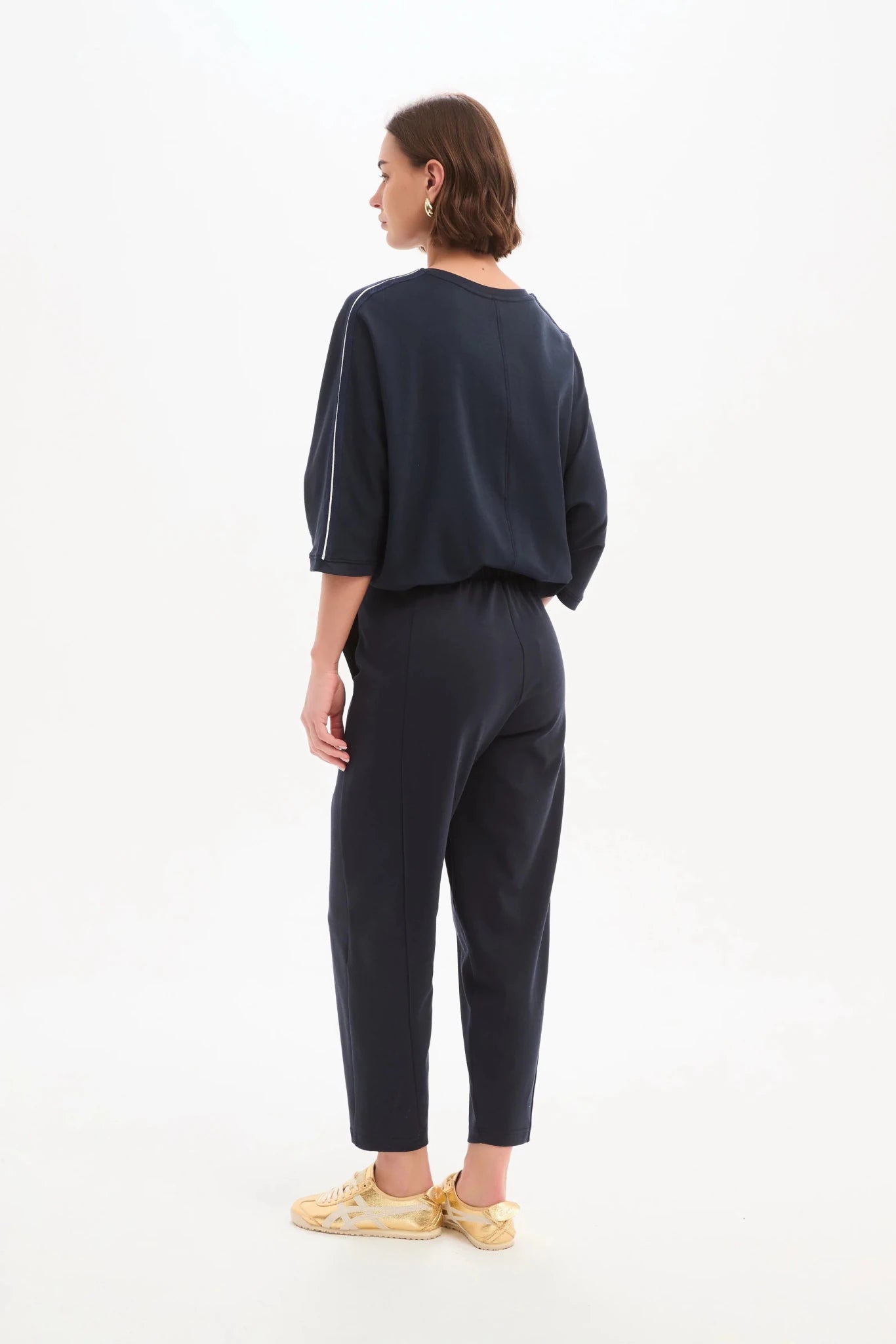 picture of Tirelli Barrel Leg Jersey Pant - Navy - Number Two - womens - fashion - clothing - Tirelli 4