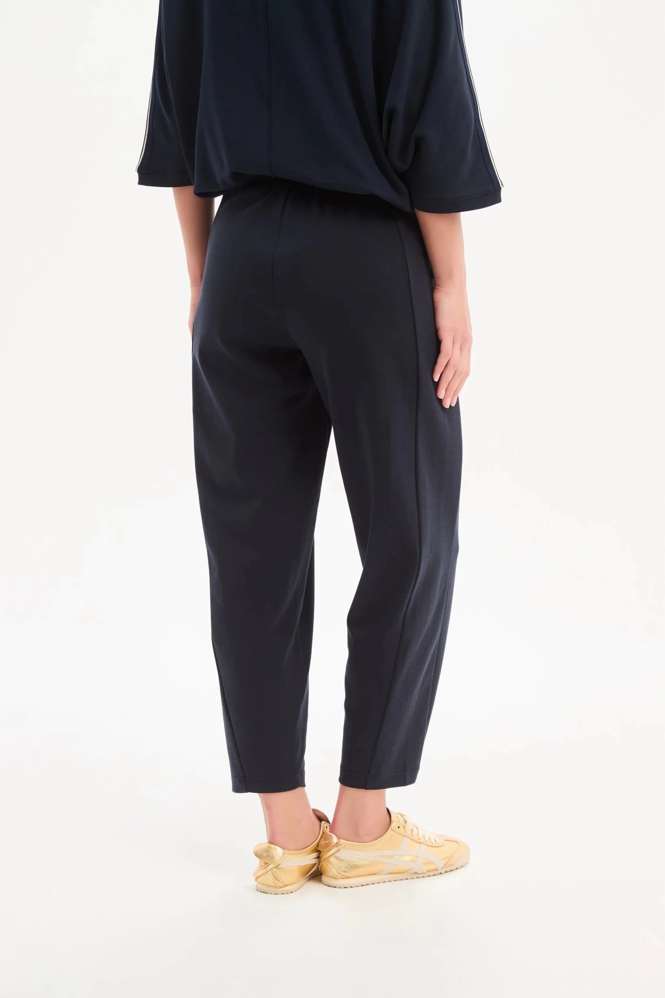 picture of Tirelli Barrel Leg Jersey Pant - Navy - Number Two - womens - fashion - clothing - Tirelli 3