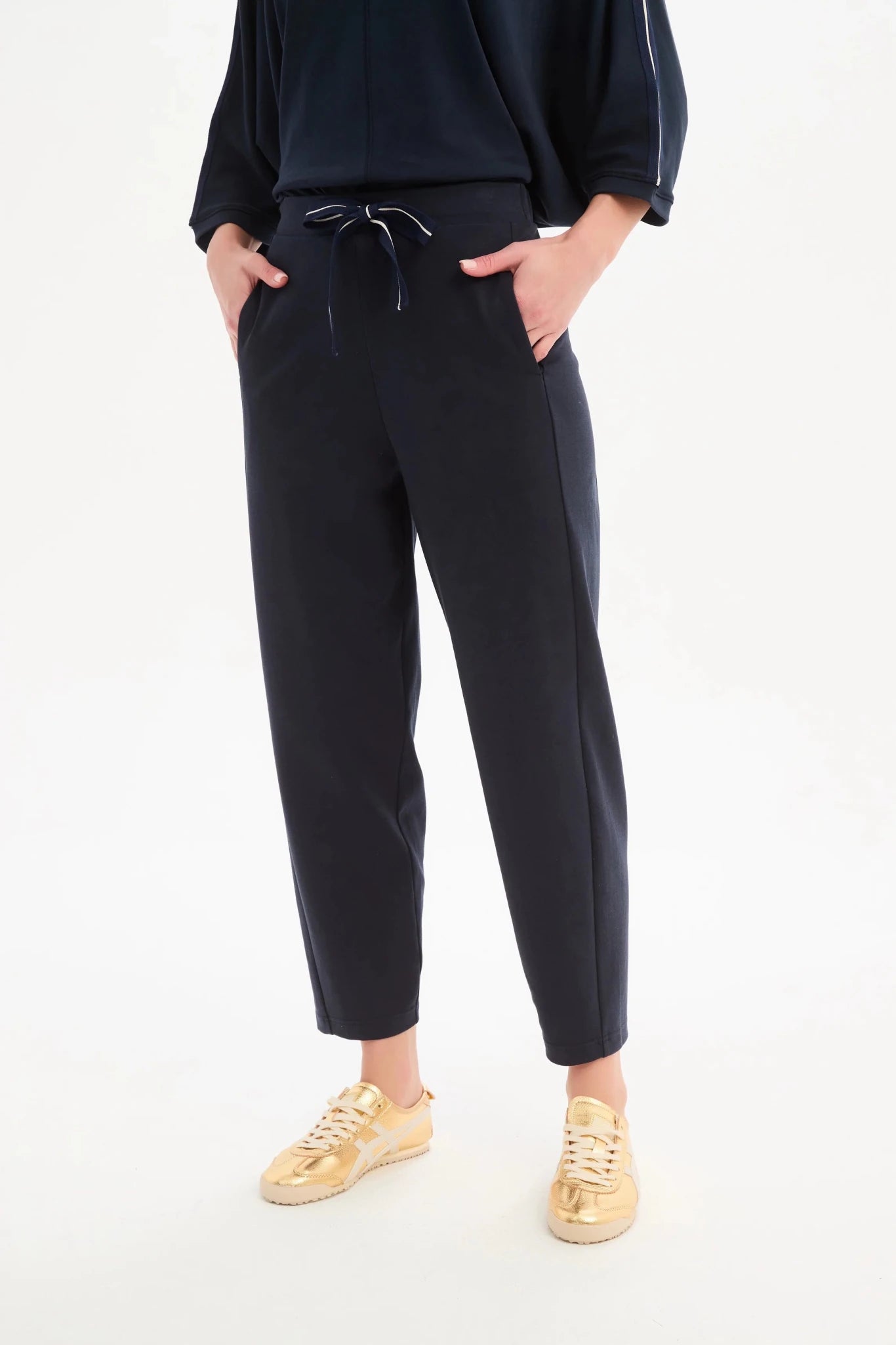 picture of Tirelli Barrel Leg Jersey Pant - Navy - Number Two - womens - fashion - clothing - Tirelli 1