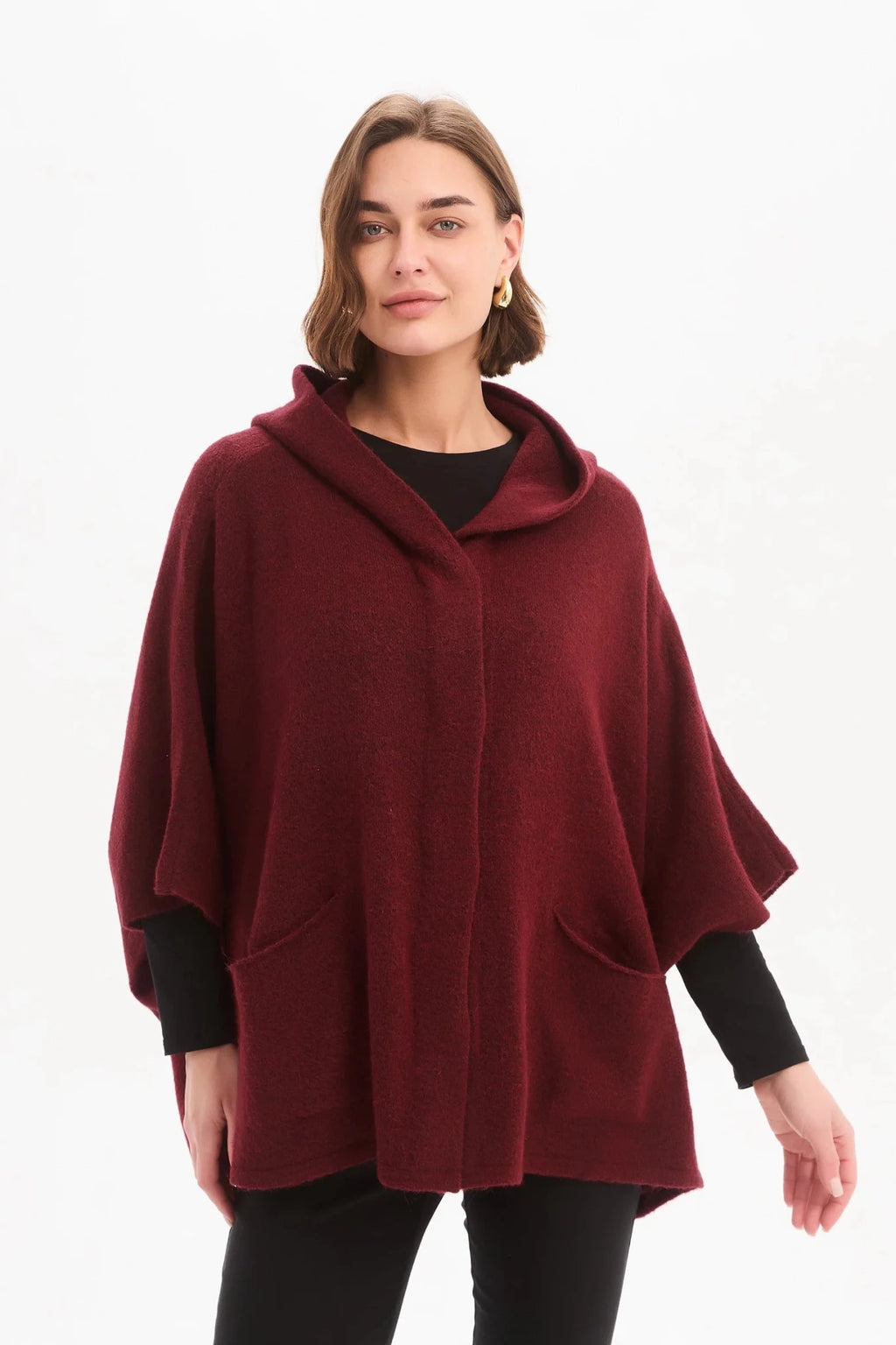 picture of Tirelli Magnetic Closure Cardigan - Wine - Number Two - womens - fashion - clothing - Tirelli 1