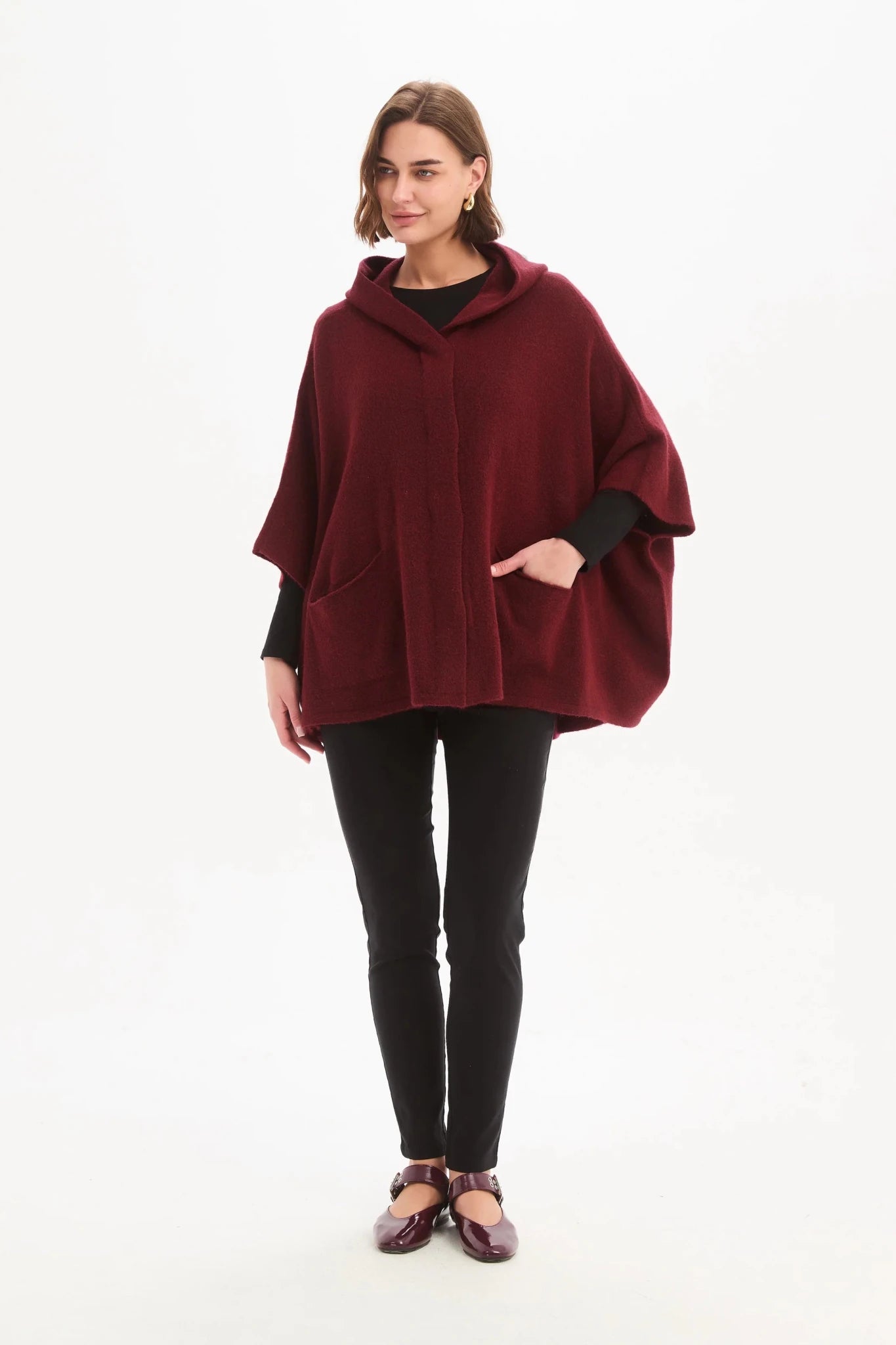 picture of Tirelli Magnetic Closure Cardigan - Wine - Number Two - womens - fashion - clothing - Tirelli 3
