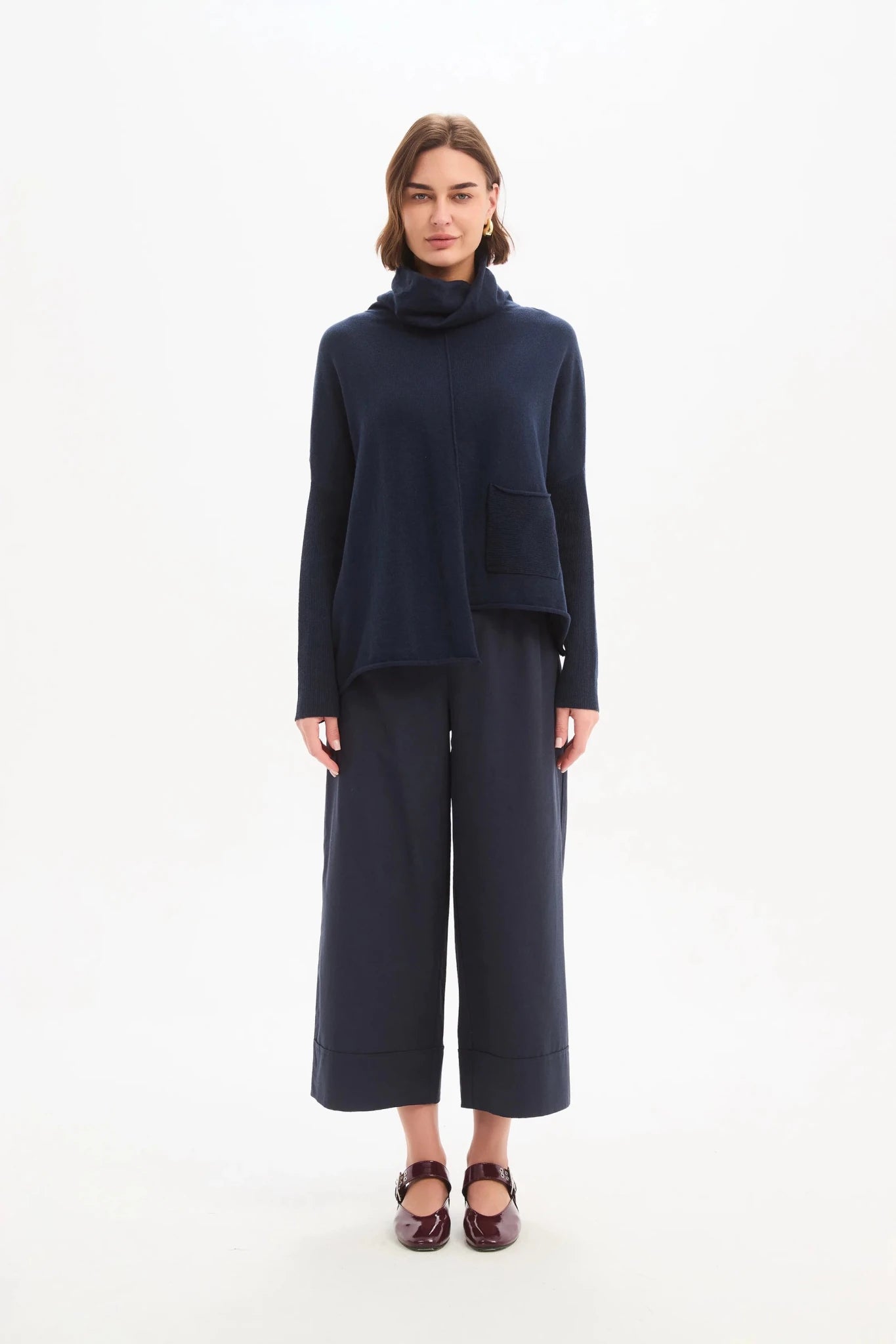 picture of Tirelli Roll Hem Pocket Knit - Navy - Number Two - womens - fashion - clothing - Tirelli 2