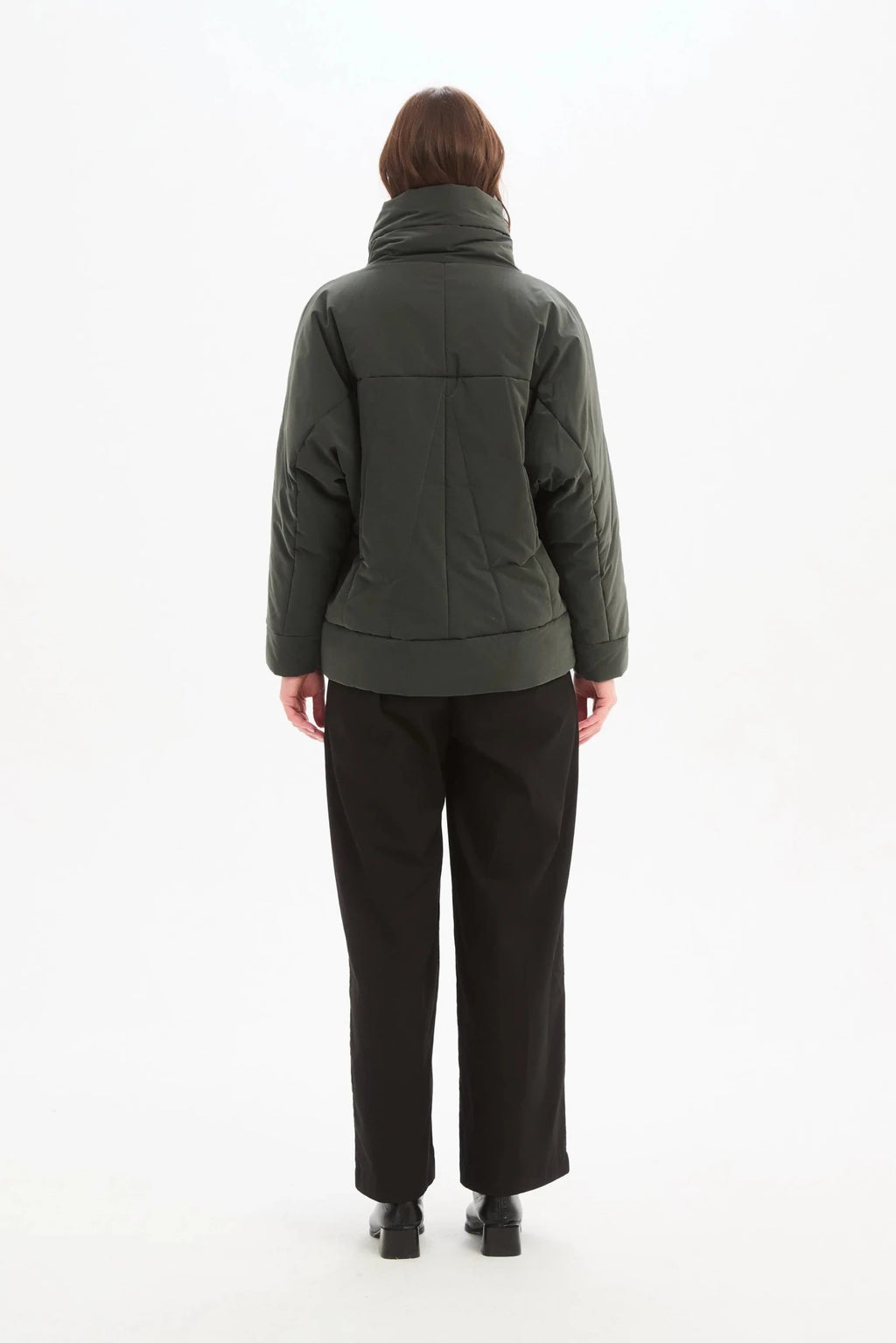 picture of Tirelli Wrap Front Puffa Jacket - Steel - Number Two - womens - fashion - clothing - Tirelli 3