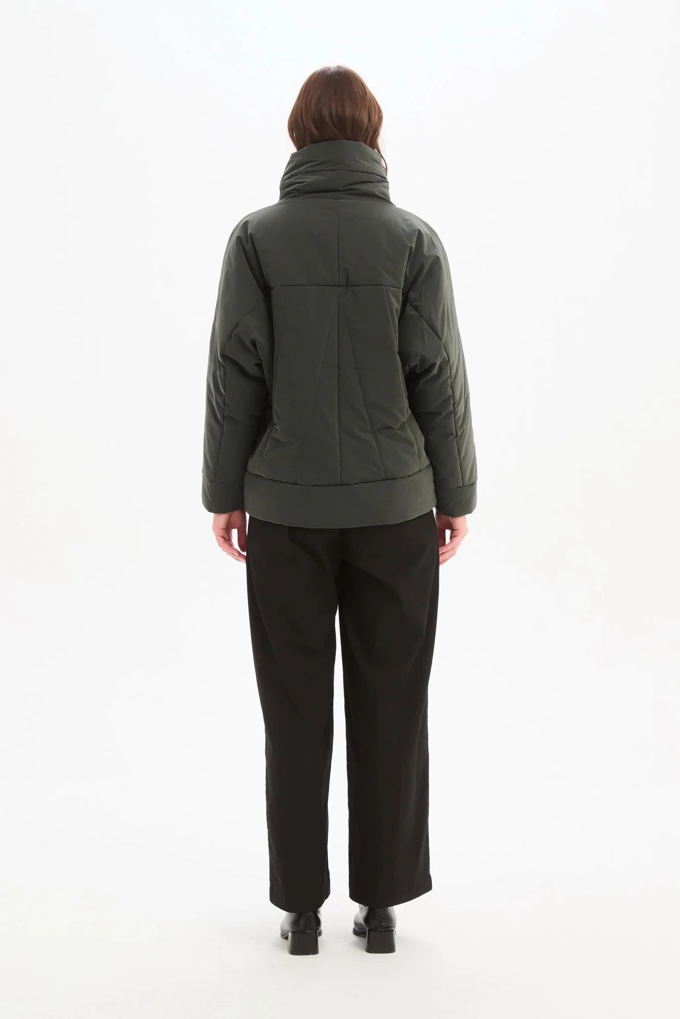picture of Tirelli Wrap Front Puffa Jacket - Steel - Number Two - womens - fashion - clothing - Tirelli 3