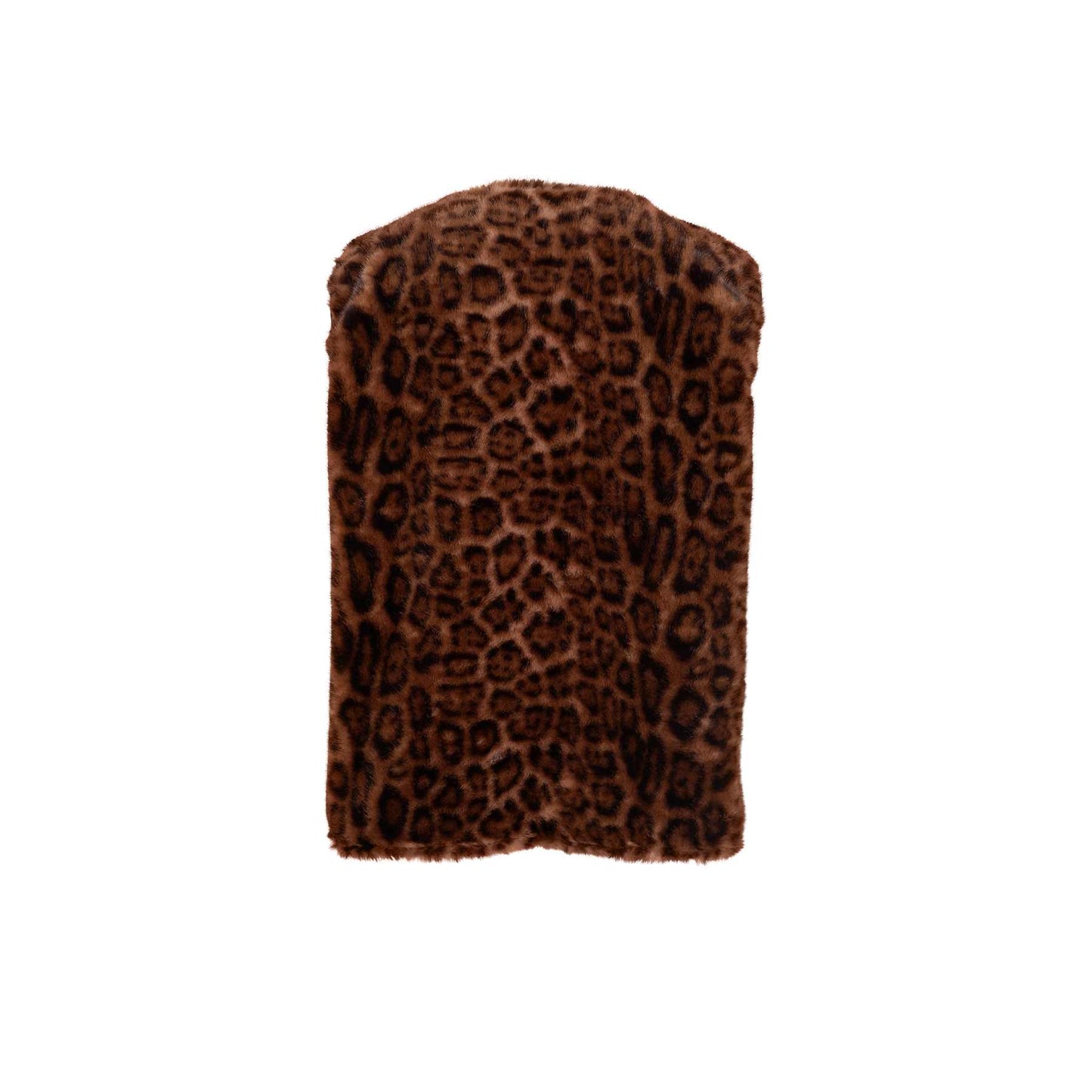 picture of Black Colour SHANTI FUR Vest - Brown Leo - Number Two - womens - fashion - clothing - Black Colour 3