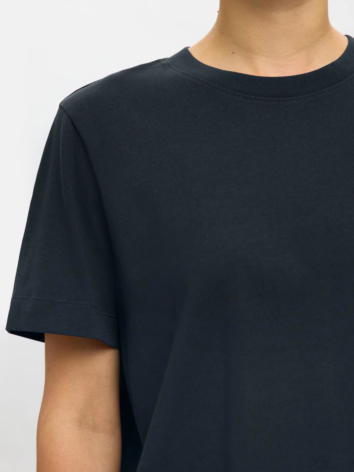 picture of Selected Femme Essential SS Boxy Tee - Dark Sapphire - Number Two - womens - fashion - clothing - Selected Femme 2
