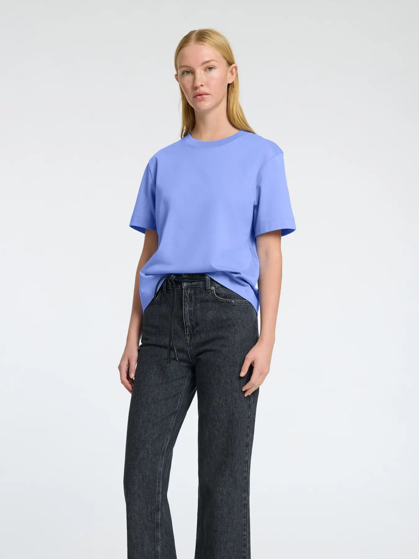Selected Femme Essential SS Boxy Tee Bright Cornflower Blue