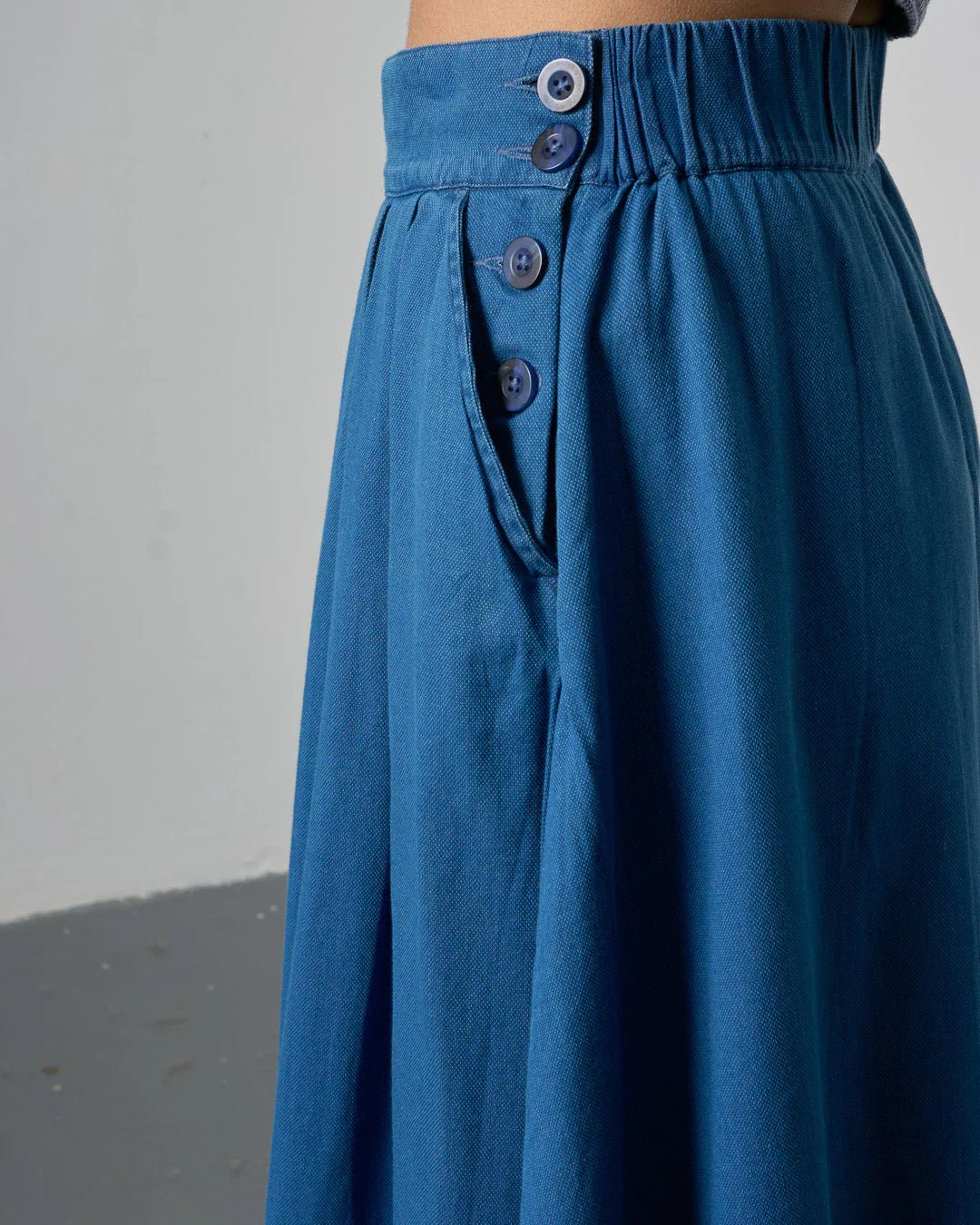 picture of Bibico Wander Midi Skirt - Textured Denim - Number Two - womens - fashion - clothing - Bibico 3