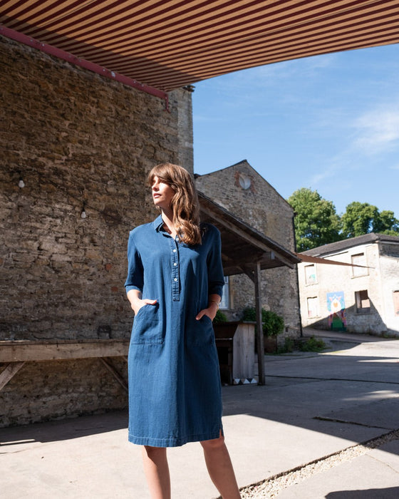Bibico Tara Shirt Dress Textured Denim