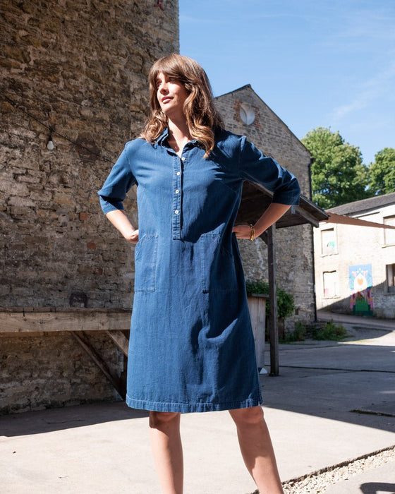 Bibico Tara Shirt Dress Textured Denim