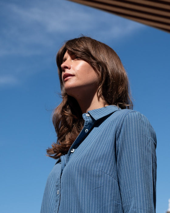 Bibico Tara Shirt Dress Stripe Denim