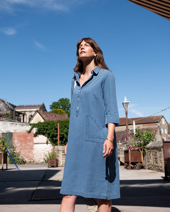 Bibico Tara Shirt Dress Stripe Denim