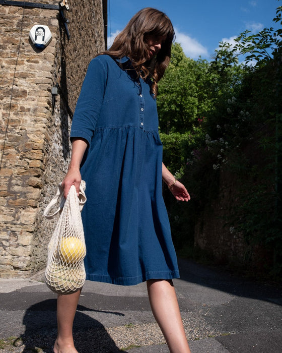 Bibico Bea Shirt Dress Textured Denim