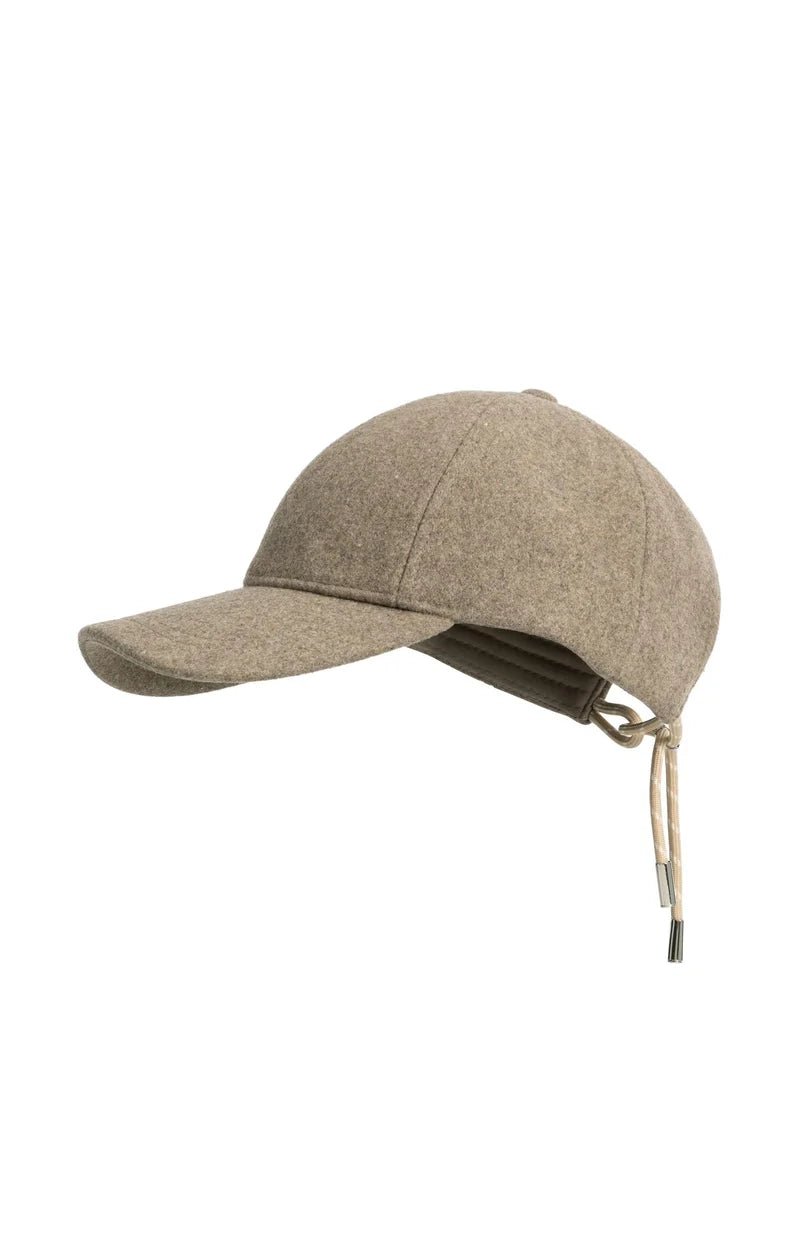 picture of Yaya Wool Cap with Adjustable Strings - Pure Cashmere Grey - Number Two - womens - fashion - accessories - Yaya 1