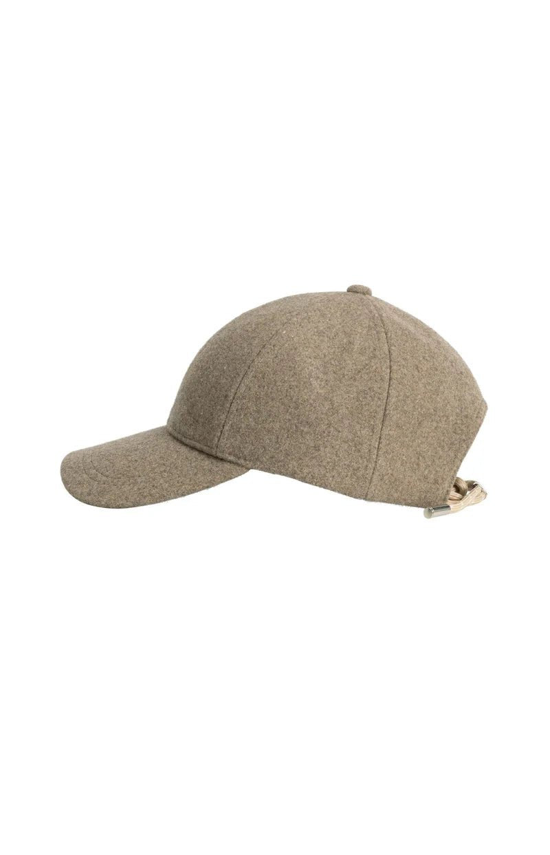 picture of Yaya Wool Cap with Adjustable Strings - Pure Cashmere Grey - Number Two - womens - fashion - accessories - Yaya 3