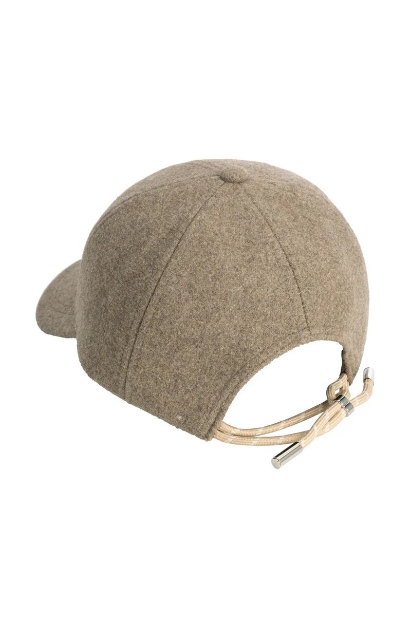 picture of Yaya Wool Cap with Adjustable Strings - Pure Cashmere Grey - Number Two - womens - fashion - accessories - Yaya 5
