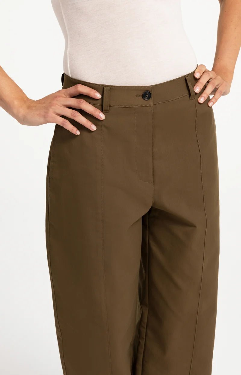 picture of Yaya Barrel Trousers - Teak Brown - Number Two - womens - fashion - clothing - Yaya 5