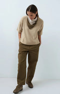picture of Yaya Barrel Trousers - Teak Brown - Number Two - womens - fashion - clothing - Yaya 1