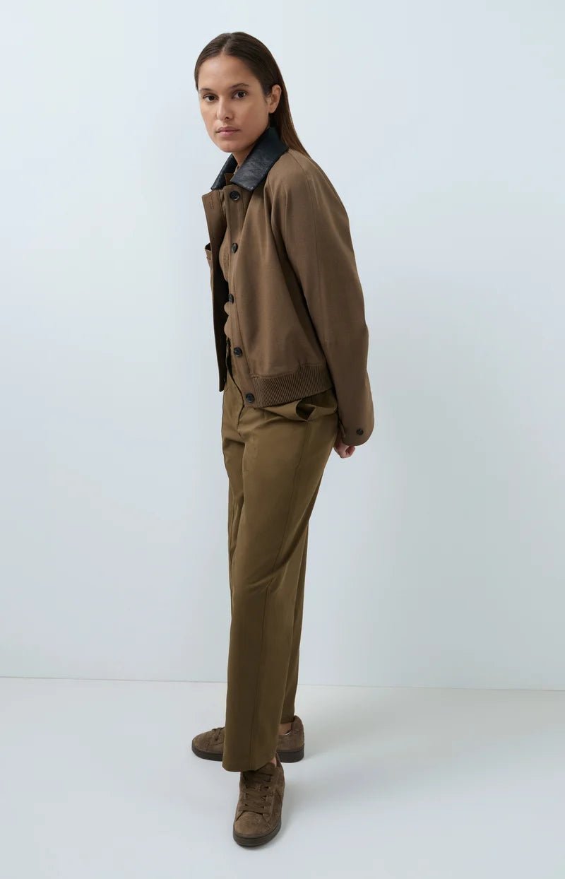 picture of Yaya Barrel Trousers - Teak Brown - Number Two - womens - fashion - clothing - Yaya 3