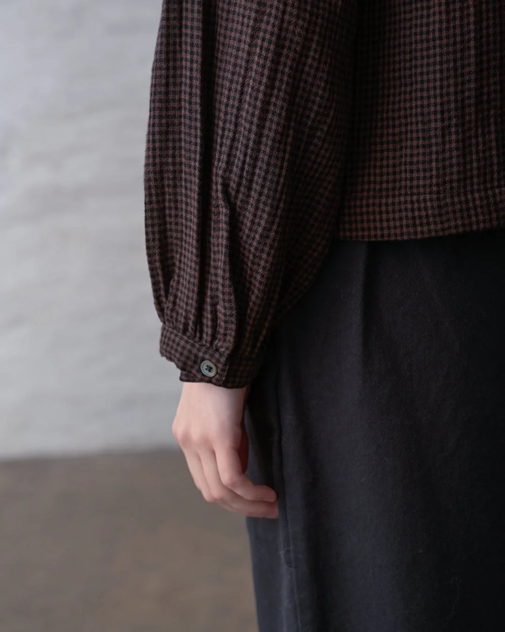 Bibico Jolene Casual Shirt - Cocoa Check