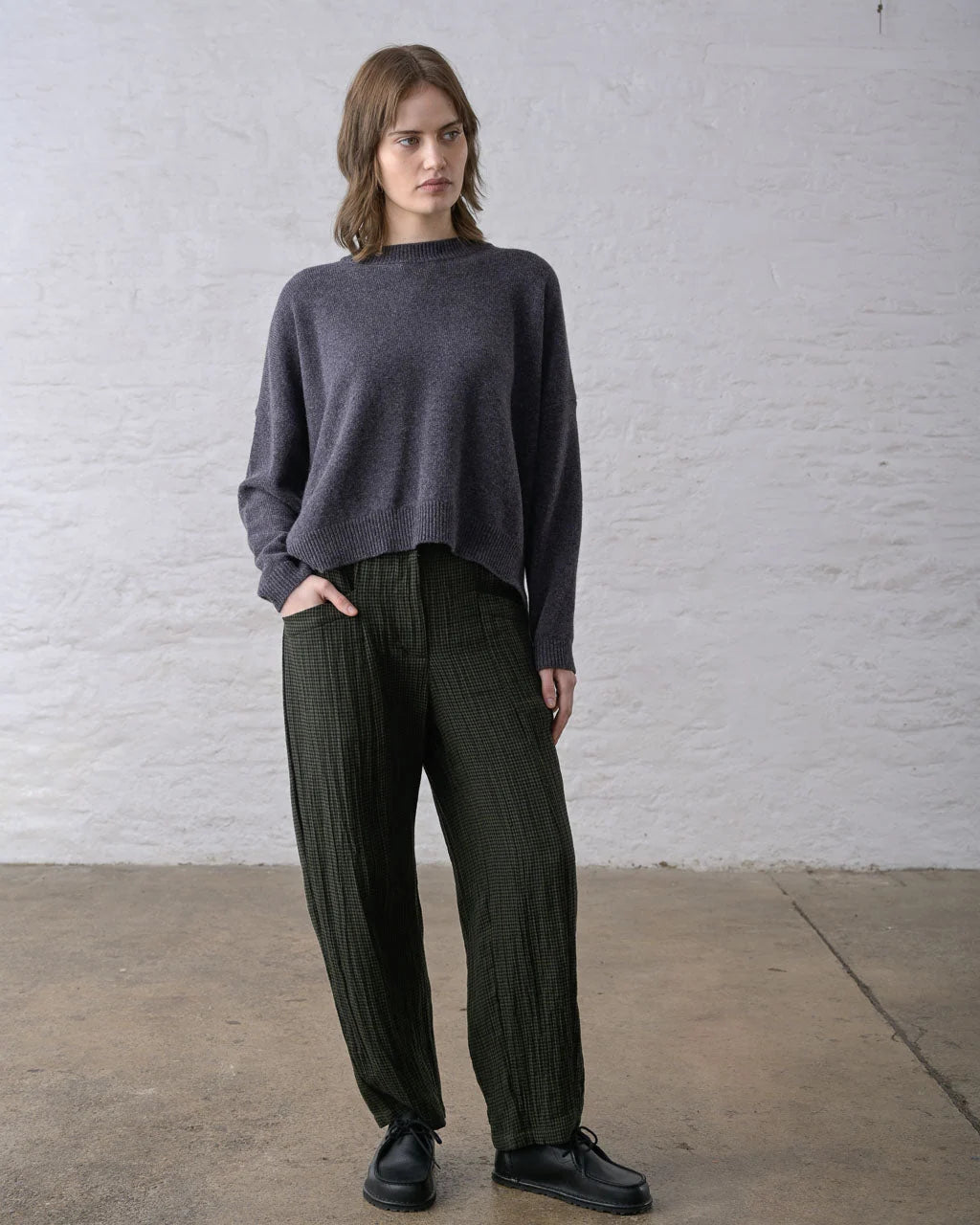 Bibico Lorren Trousers - Green Check