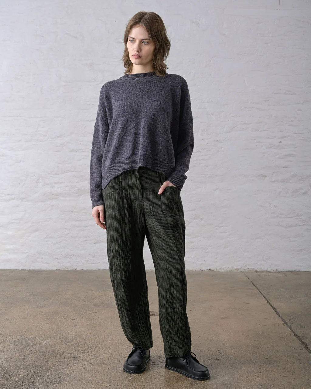 Bibico Lorren Trousers - Green Check