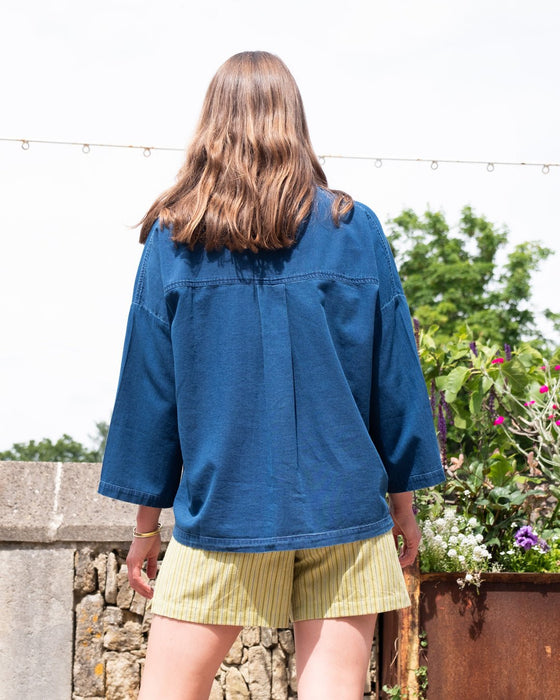 Bibico Anya Relaxed Blouse Textured Denim
