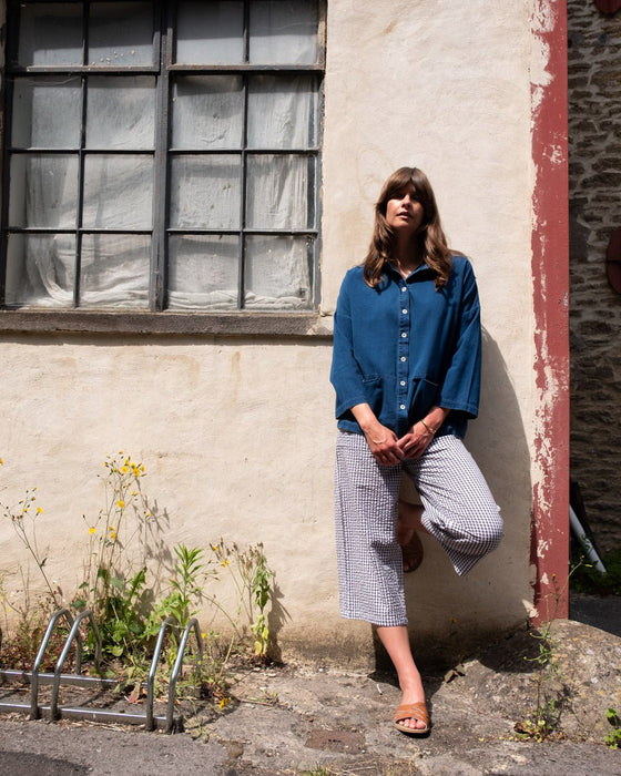 Bibico Carrie Culottes Gingham Dove Grey