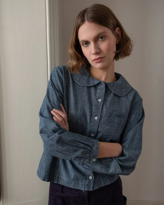 picture of Bibico Jolene Casual Shirt - Denim Chambray - Number Two - womens - fashion - clothing - Bibico 1