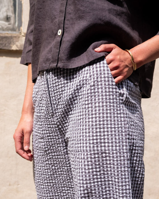 Bibico Carrie Culottes Gingham Dove Grey