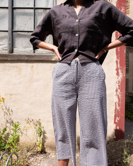 Bibico Carrie Culottes Gingham Dove Grey