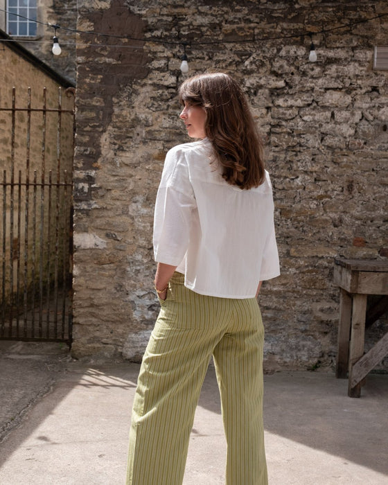 Bibico Ava Oversized Blouse Stripe White