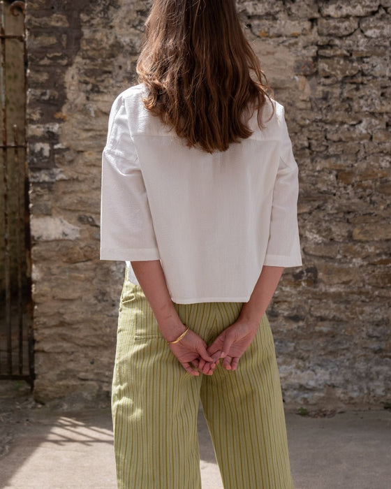 Bibico Ava Oversized Blouse Stripe White
