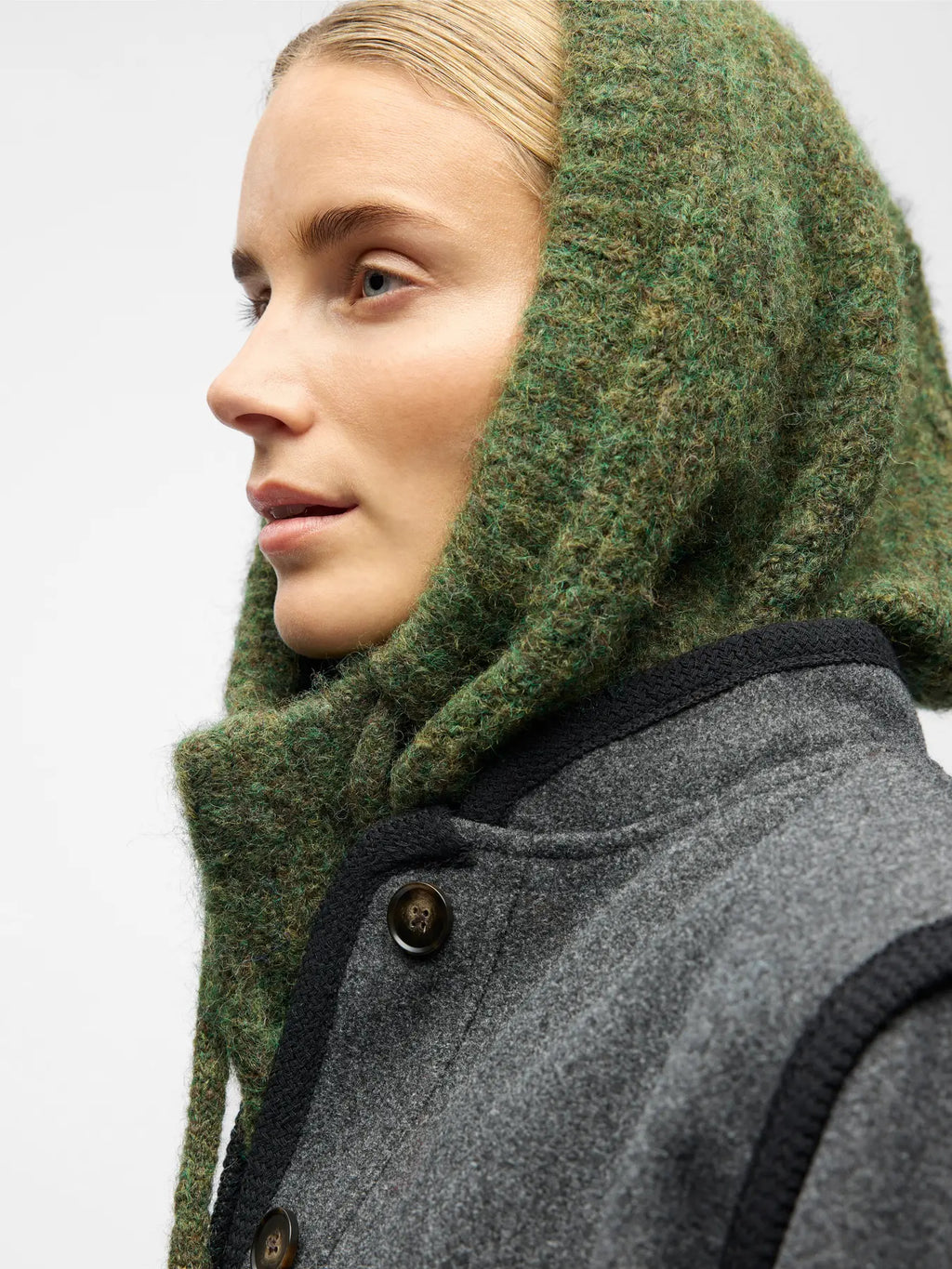Object Milu Knit Balaclava - Duffel Bag/Melange Olive