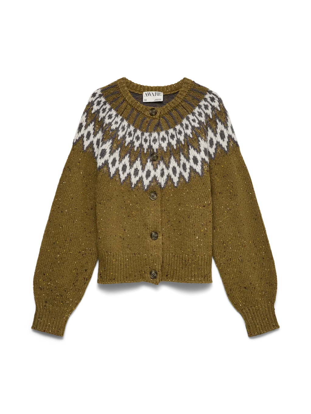 Aware Dove LS Knit Cardigan - Capulete Olive/Norwegian
