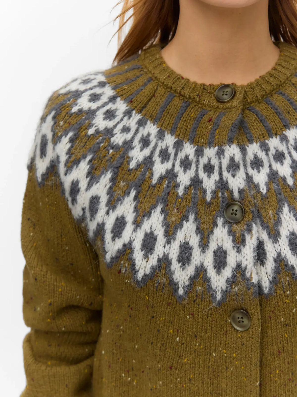 Aware Dove LS Knit Cardigan - Capulete Olive/Norwegian