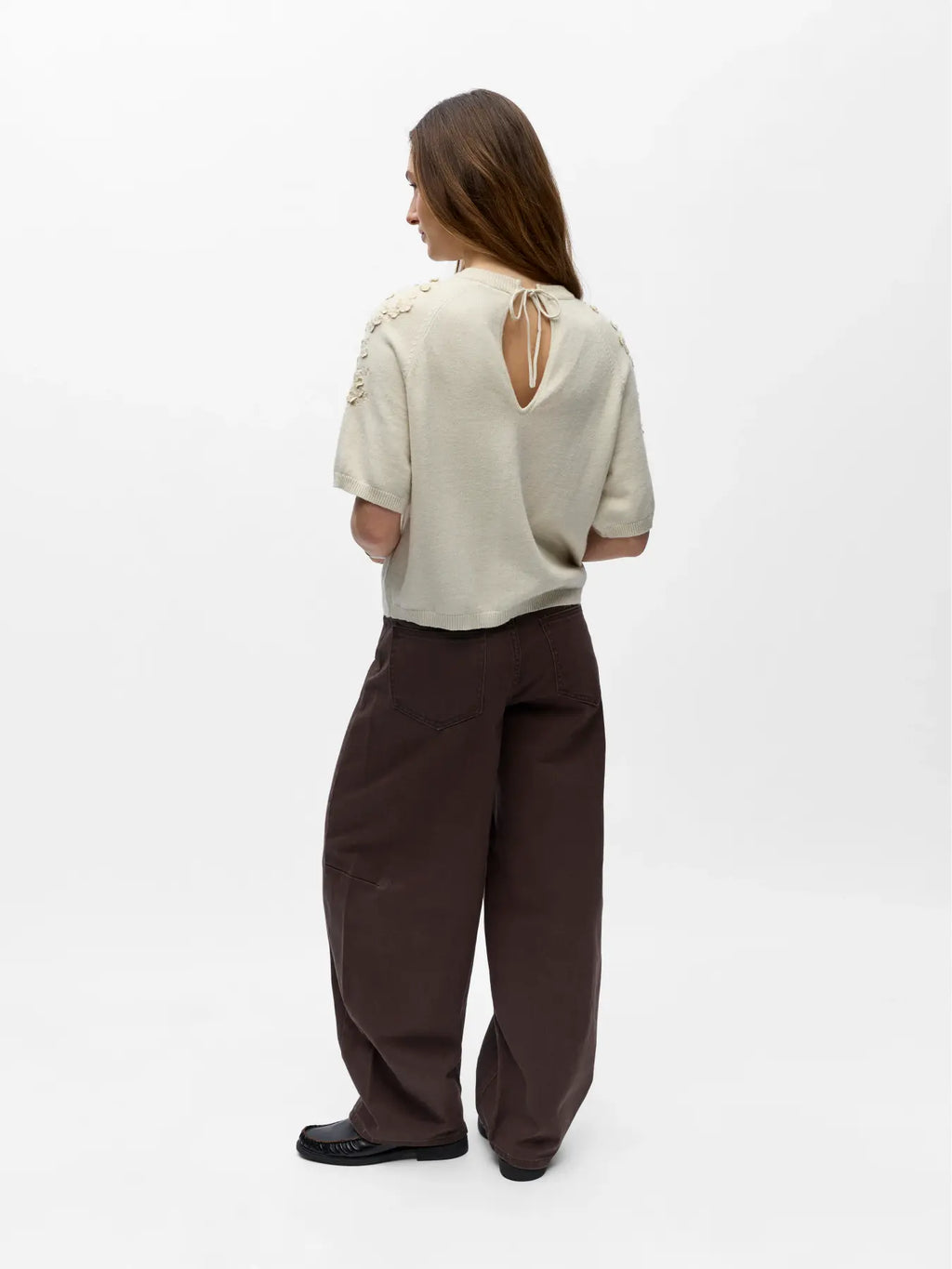 picture of Object Niko Pullover - Birch Melange - Number Two - womens - fashion - clothing - Object 3